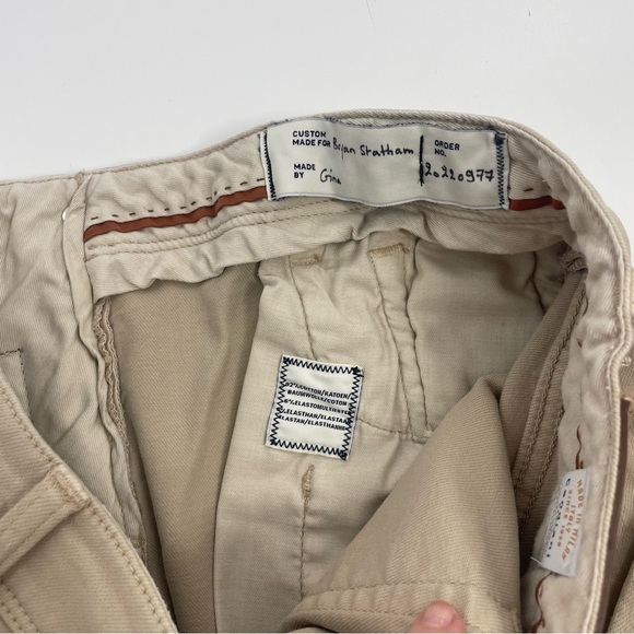 Candiani Denim Handmade in Italy Classic 5 pocket Tan Jeans Chino Style Pants 30 - Picture 11 of 13